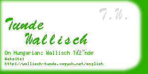 tunde wallisch business card